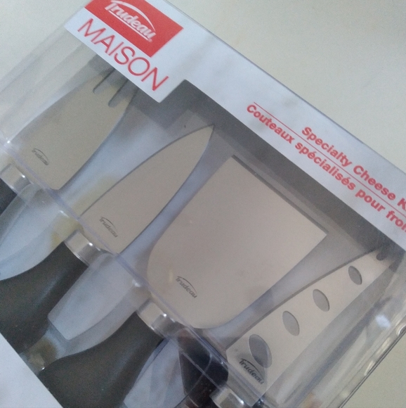 Trudeau 4pc Specialty Cheese Knives Serving Fork Set, NEW Knife Charcuterie - Picture 2 of 3